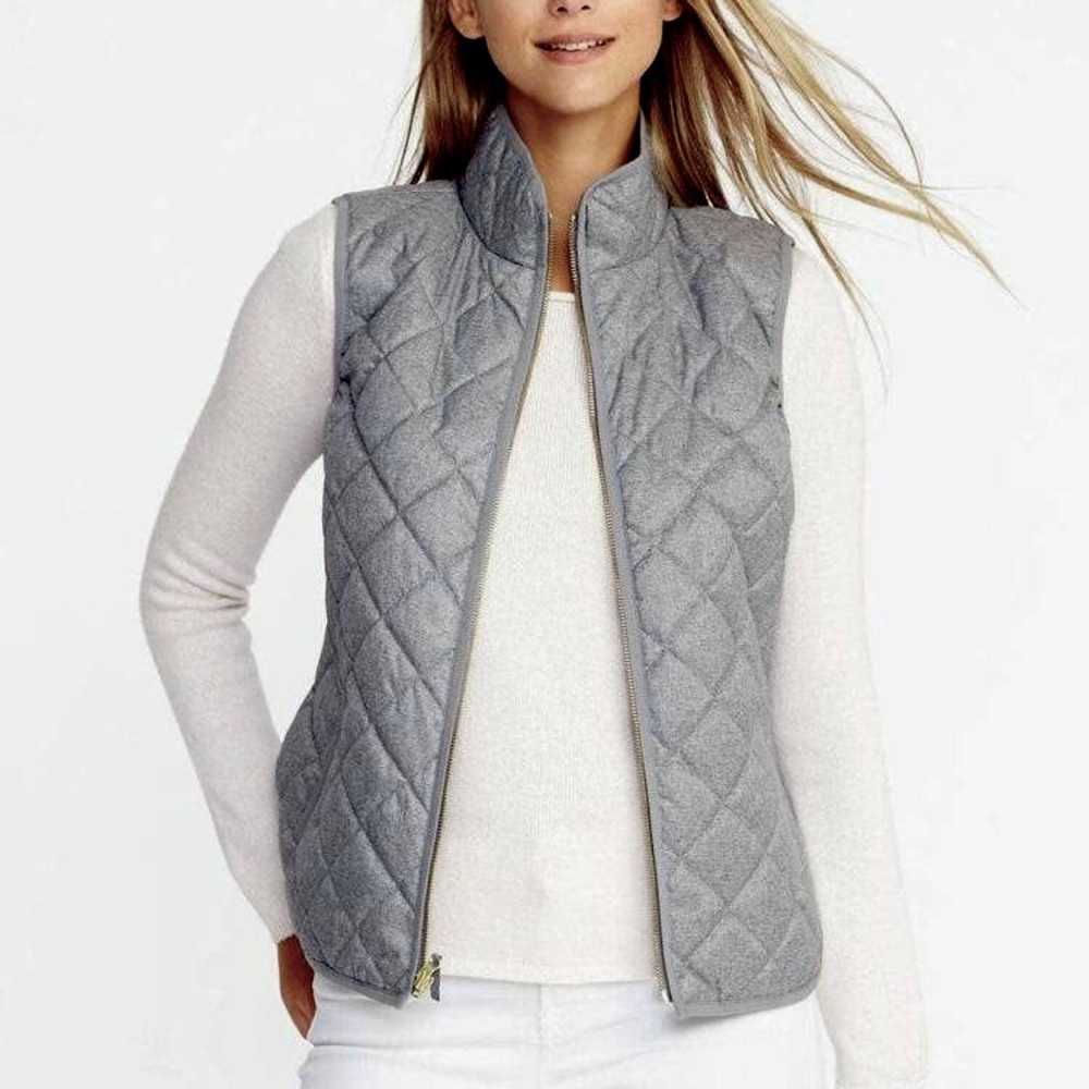 Old Navy Gray Quilted Vest